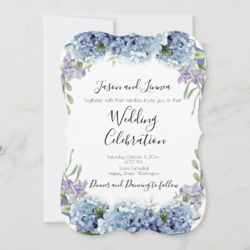 Forget_Me_Not Flowers Watercolor Elegant Invitation