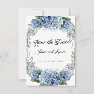 Forget-Me-Not Flowers Watercolor Elegant Save The Date