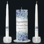 Forget-Me-Not Flowers Watercolor Elegant  Unity Candle Set<br><div class="desc">Forget-Me-Not Flowers Watercolor Elegant artwork by Nisuris Art.</div>