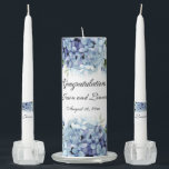Forget-Me-Not Flowers Watercolor Elegant  Unity Candle Set<br><div class="desc">Forget-Me-Not Flowers Watercolor Elegant artwork by Nisuris Art.</div>