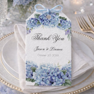 Forget-Me-Not Flowers Watercolor Elegant Wedding Gift Tags