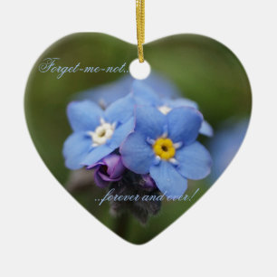 Forget-me-not forever and ever! ceramic ornament