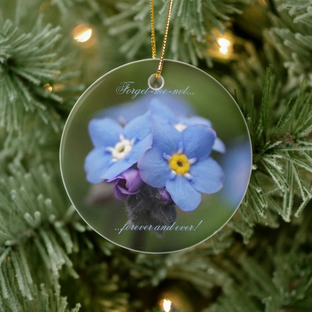 Forget-me-not forever and ever! ceramic ornament (Tree)
