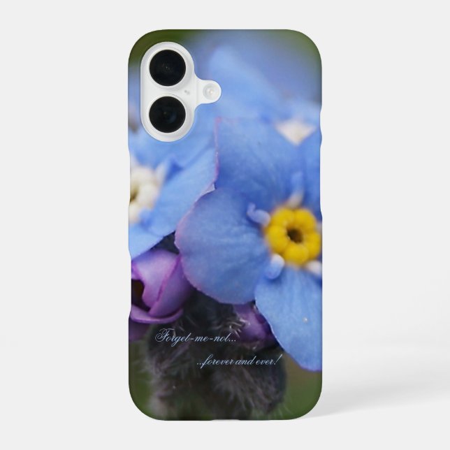 Forget-me-not forever and ever! iphone case (Back)