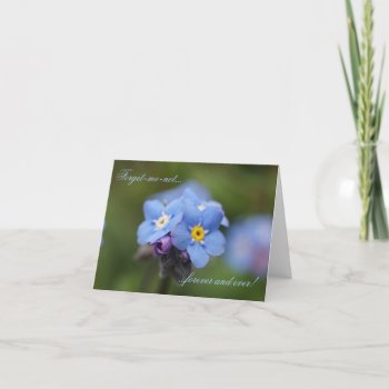 "forget-me-not...forever And Ever"  Note Card by CreativeCardDesign at Zazzle