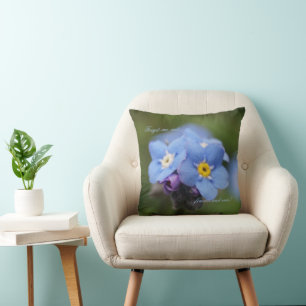 Forget-me-not forever and ever! throw pillow