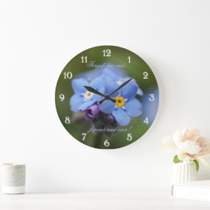 Forget-me-not forever and ever Wall Clock