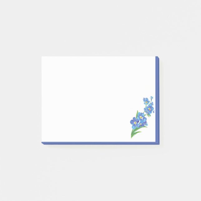 Forget me not Garden Flower Remember Post-it Notes (Front)