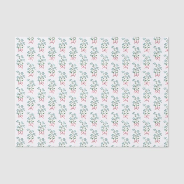 Forget Me Not Holiday Tissue Paper (Front)