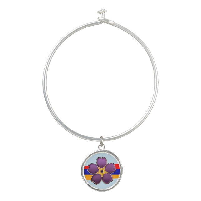 “Forget-Me-Not” i Bangle Bracelet (Front)