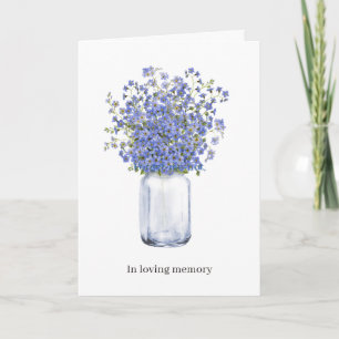 Forget-Me-Not in a Jar Sympathy Card   In Loving