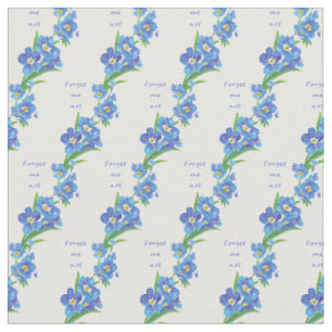 "Forget me not" Inspirational Quote Garden Flower Fabric