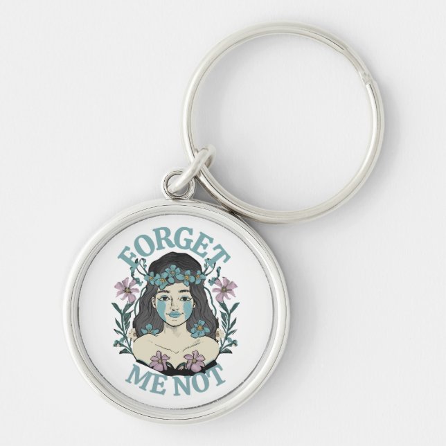 Forget Me Not Keychain (Front)