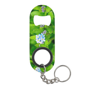 Forget-me-not Keychain Bottle Opener