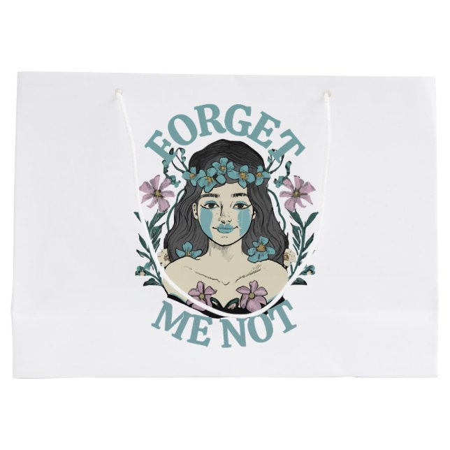 Forget Me Not Large Gift Bag (Back)