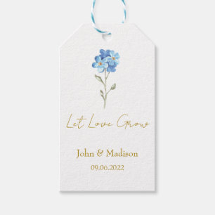 Forget me not Let love grow wedding seed Gift Tags