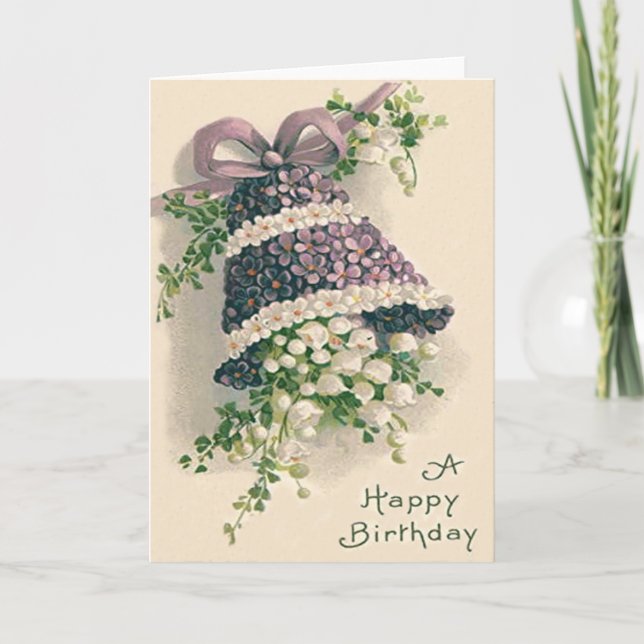 Forget-Me-Not Lily of The Valley Bell Card (Front)