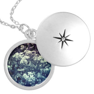 forget me not locket necklace