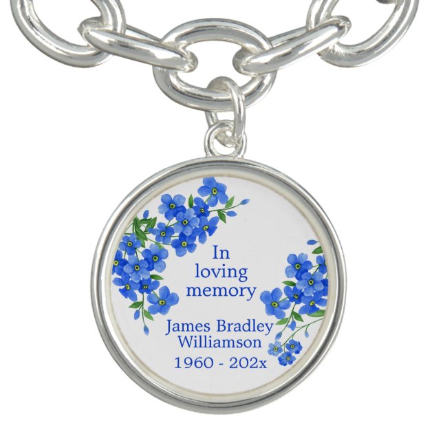 Forget Me Not Memorial Keepsake Bracelet (Design)