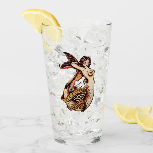 Forget Me Not - Mermaid  - Pint Glass (Front Ice)