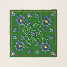 Forget Me Not Metallic Embossed Scarf