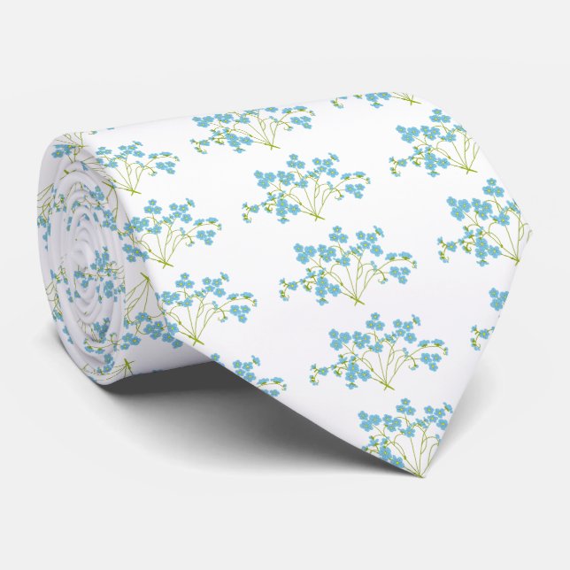 Forget Me Not  Neck Tie (Rolled)