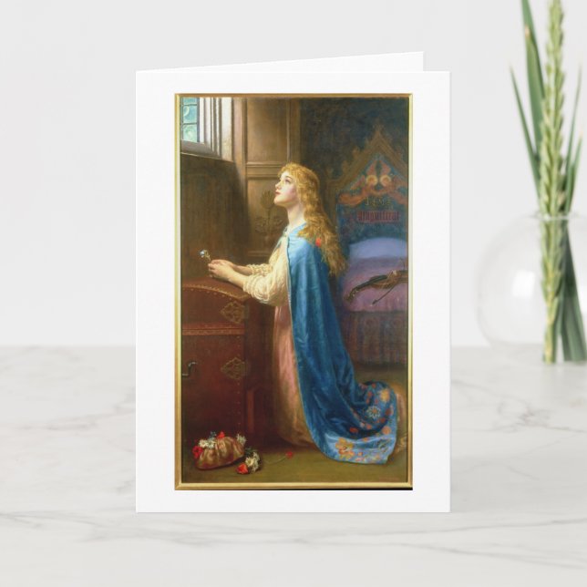 'Forget me Not' (oil on canvas) Card (Front)