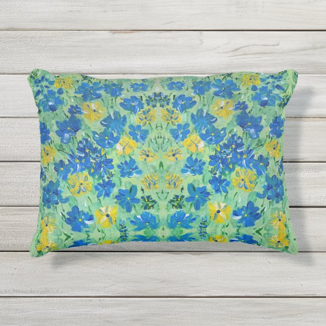 Forget-Me-Not Outdoor Accent Pillow 12"x16" (Front)