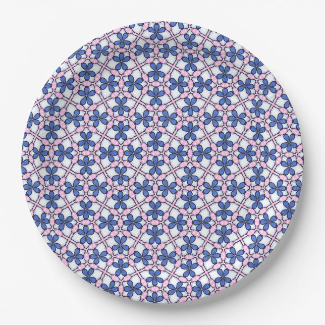 Forget Me Not Paper Plates (Front)