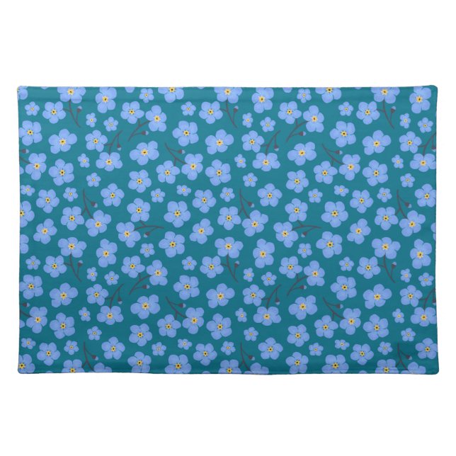 Forget me not pattern cloth placemat (Front)