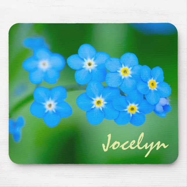 Forget-me-Not Personalized Mouse Pad (Front)