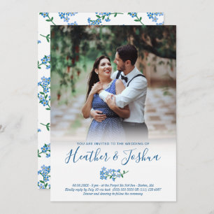 Forget Me Not - Photo Wedding Invitation