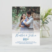 Forget Me Not - Photo Wedding Invitation | Zazzle