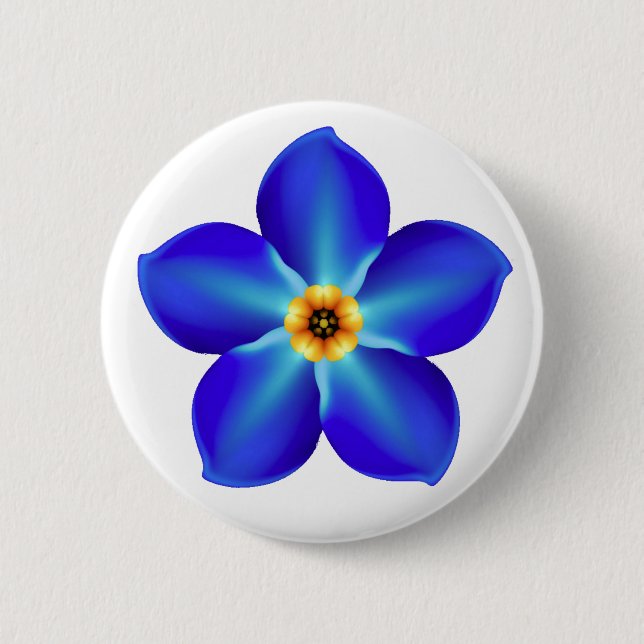 Forget-Me-Not Pinback Button (Front)