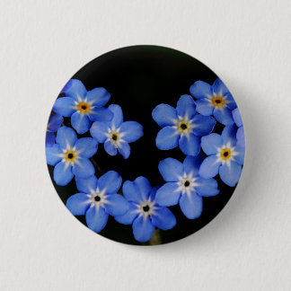 Forget me not pinback button