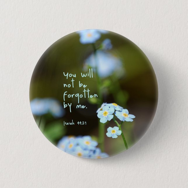 Forget-me-not Pinback Button (Front)