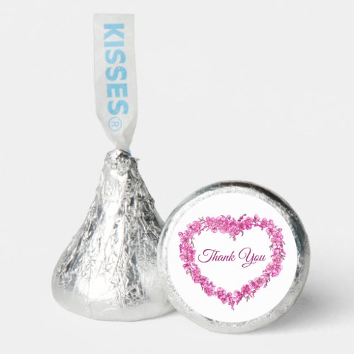 Forget_me_not pink heart thank you wedding hersheys kisses