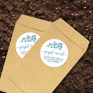 Forget Me Not Plant Seeds In Loving Memory Of Classic Round Sticker