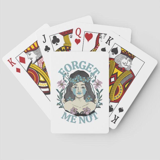 Forget Me Not Poker Cards (Back)