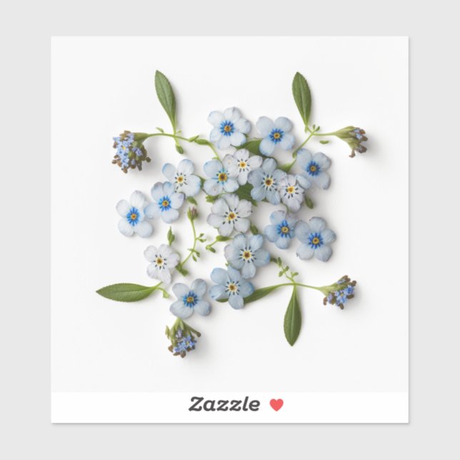 Forget-Me-Not Pressed Flowers Sticker (Sheet)