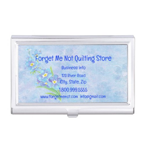 Forget Me Not Pretty Blue Garden Flower   Business Business Card Case