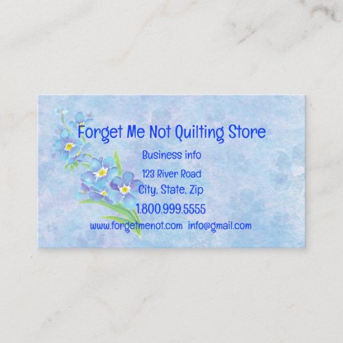 Forget Me Not Pretty Blue Garden Flower   Business Card