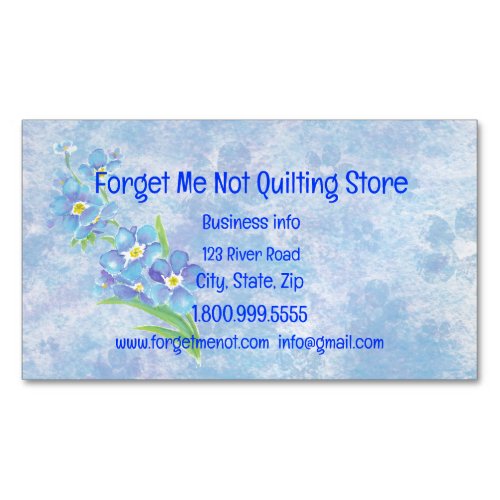 Forget Me Not Pretty Blue Garden Flower  Business Card Magnet