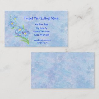 Forget Me Not Quilting  Store Business Card