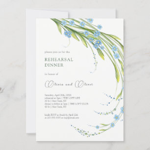 Forget-Me-Not Rehearsal Dinner  Invitation