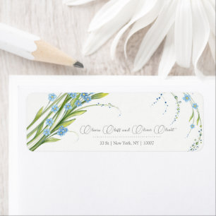 Forget-Me-Not Return Address Label