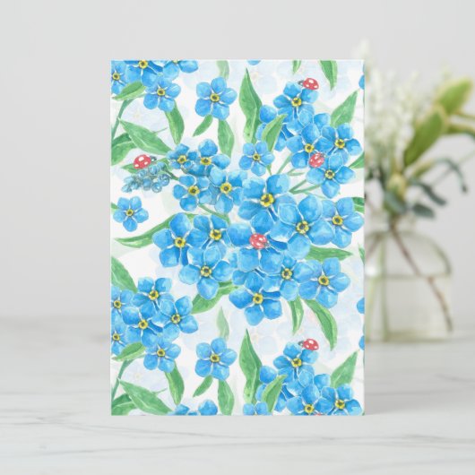 Forget me not seamless pattern (Standing Front)