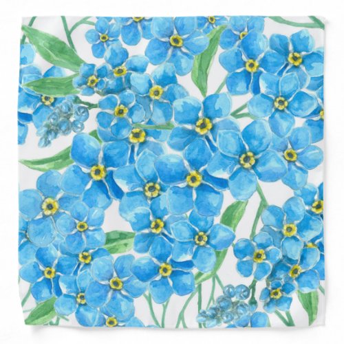 Forget me not seamless pattern bandana