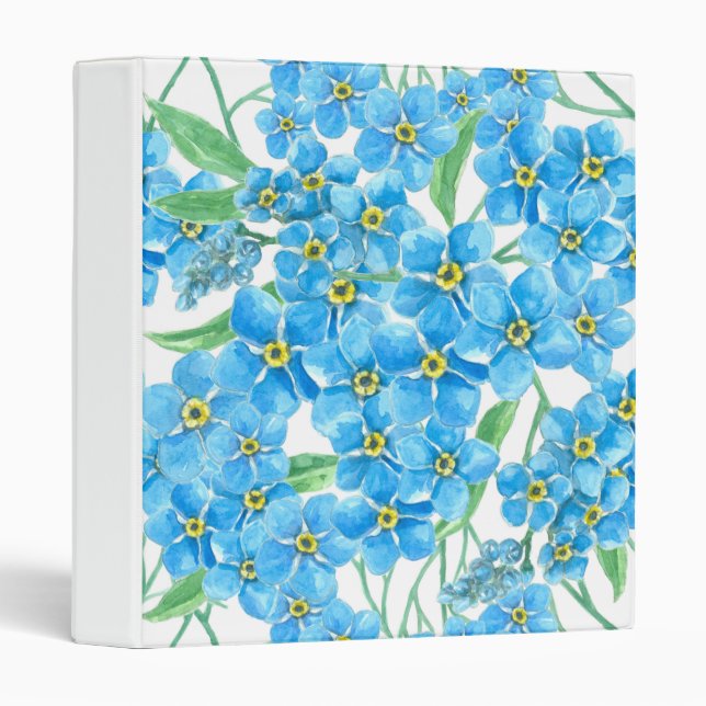 Forget me not seamless pattern binder (Front/Spine)