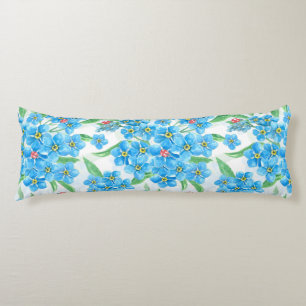 Forget me not seamless pattern body pillow